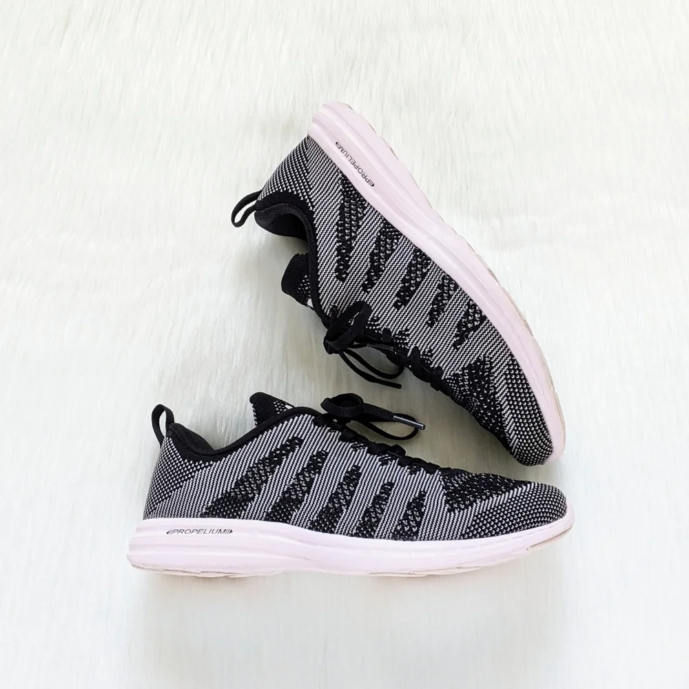 APL Techloom Pro Sneakers In Black / Bleached Pink Size 8.5 - Picture 1 of 16